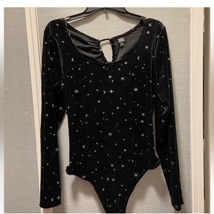 Women’s Open Black Lace-up Bodysuit Wild Fable Black Galaxy XL